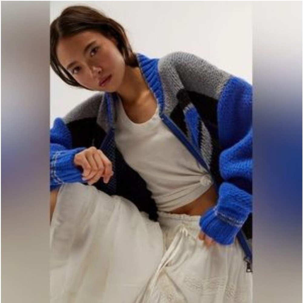 Free People Lucky Sweater Bomber Jacket NWT - Picture 4 of 12